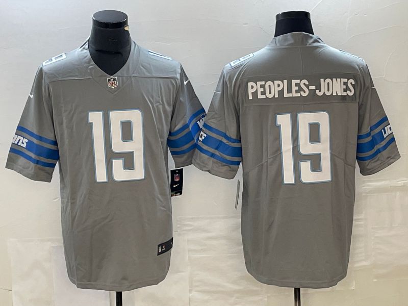 Men Detroit Lions #19 Peoples-Jones Grey 2023 Nike Vapor Limited NFL Jersey style 1->minnesota vikings->NFL Jersey